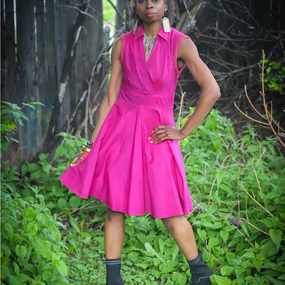 Fuschia Beverly Johnson Upstyled Dress - image 6